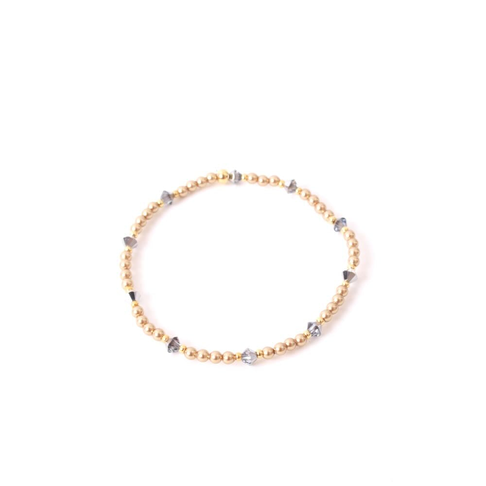 widaro armband pearl color shine gold