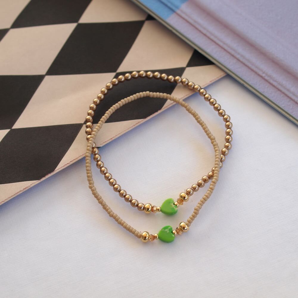 widaro armband petite heart green (kies je soort)
