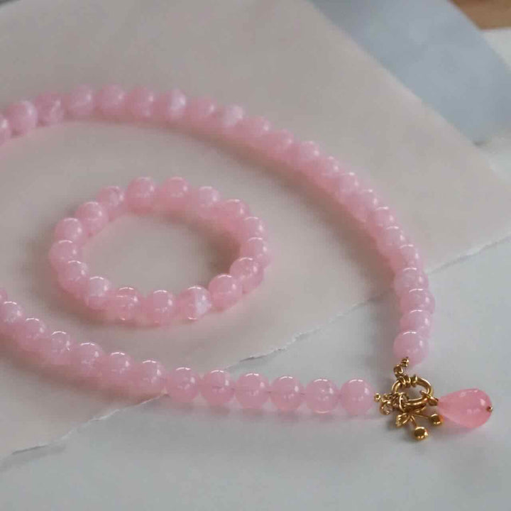 widaro ketting pink marble