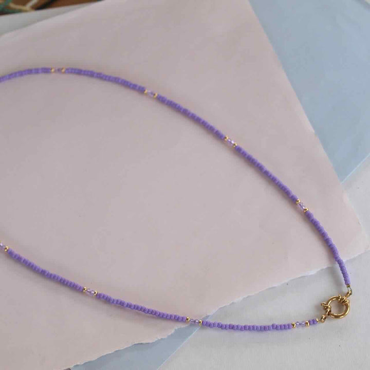 widaro lange ketting purple/blue 60 cm