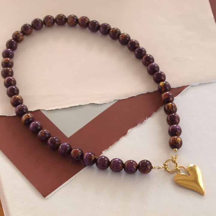 widaro ketting purple gold