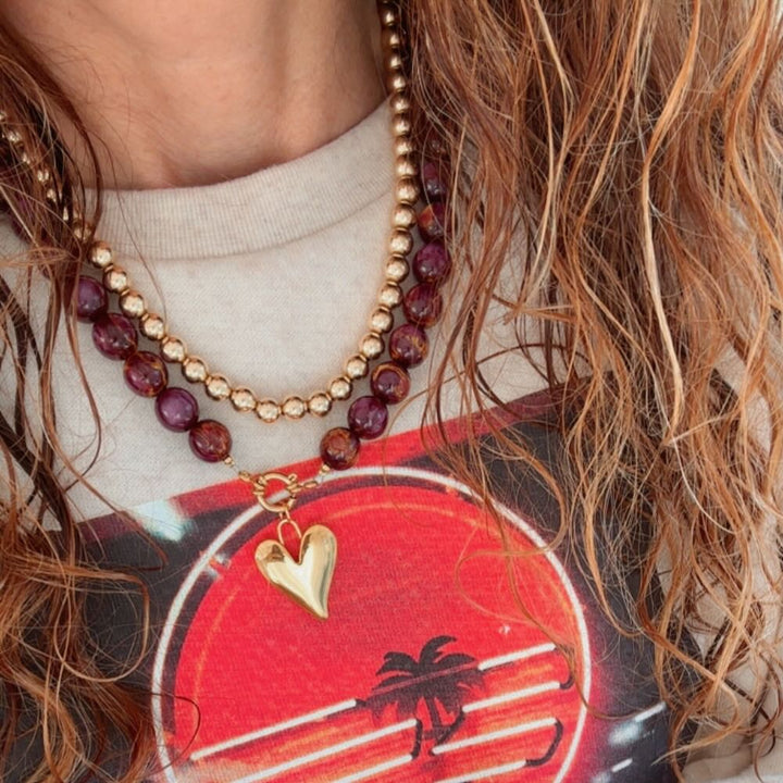 widaro ketting purple gold