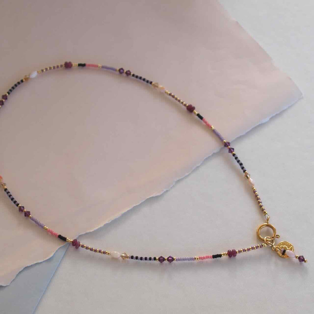 widaro ketting mix purple pink (kies je lengte)