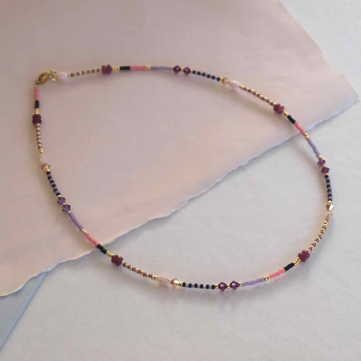 widaro ketting mix purple pink (kies je lengte)
