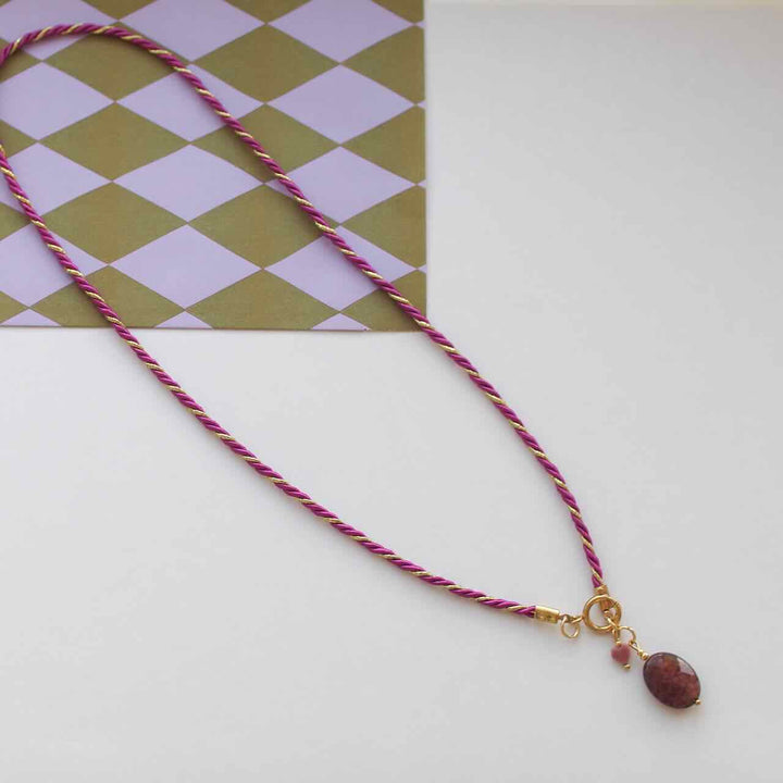 widaro ketting cord twist charms (kies je kleur)