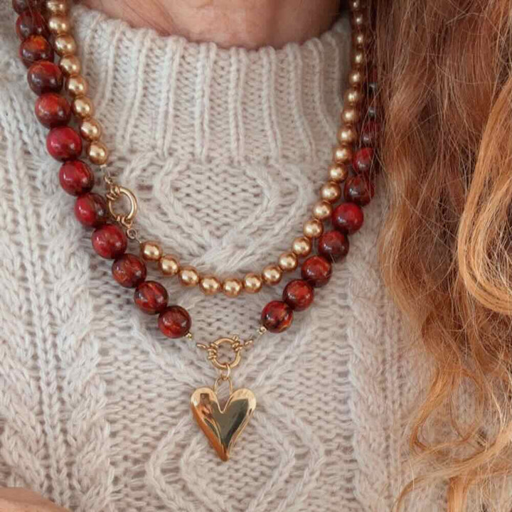 widaro ketting red brown