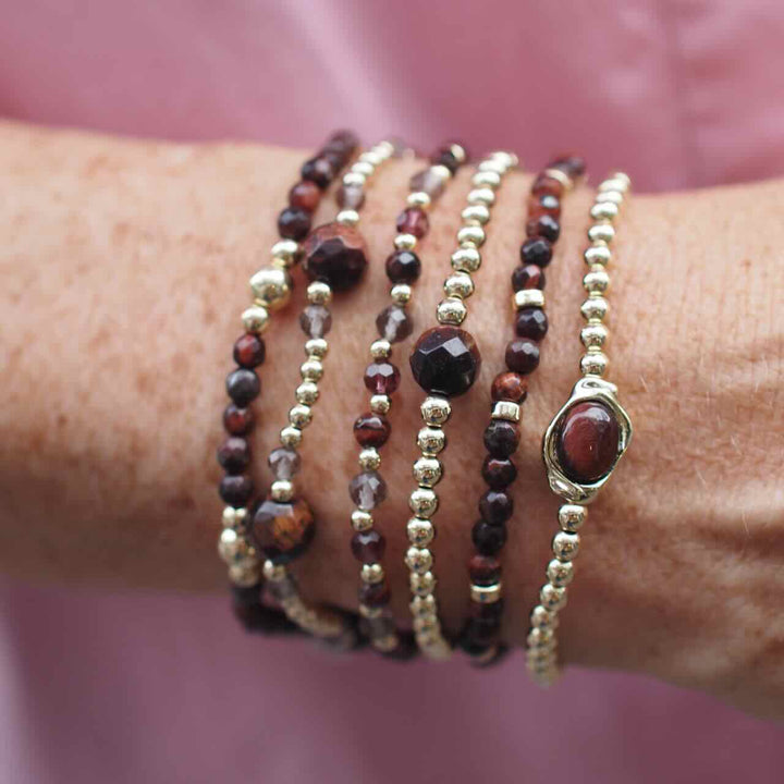 sparkling jewels armband interstellar red tiger eye