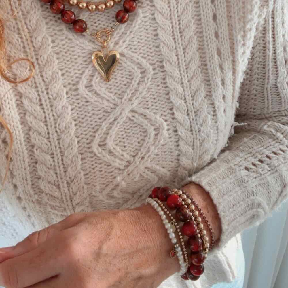 widaro armband red brown