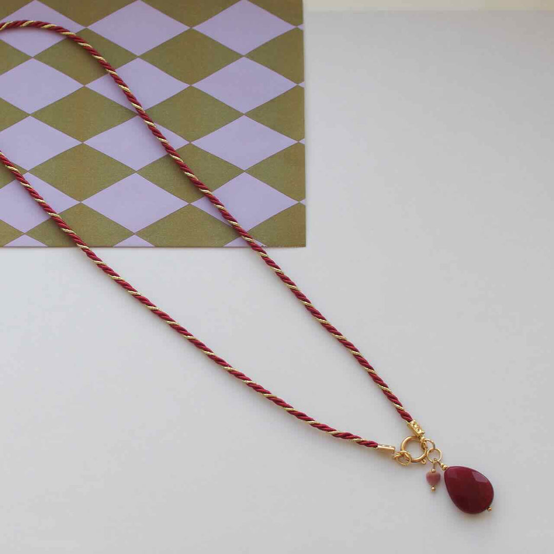 widaro ketting cord twist charms (kies je kleur)