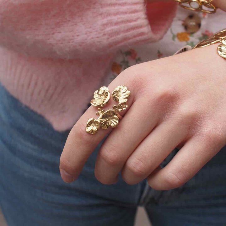 Rose & Camellia oorbellen ring flowergarden