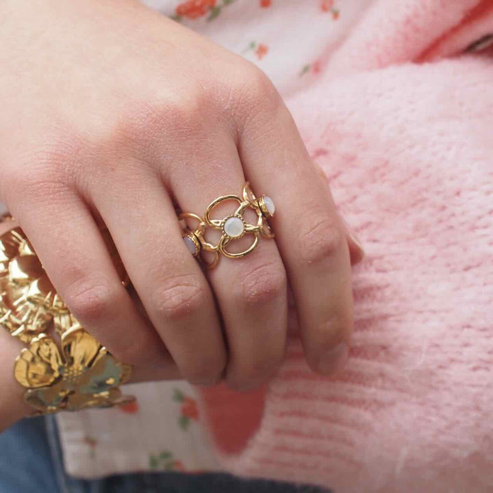 Rose & Camellia ring flower chic
