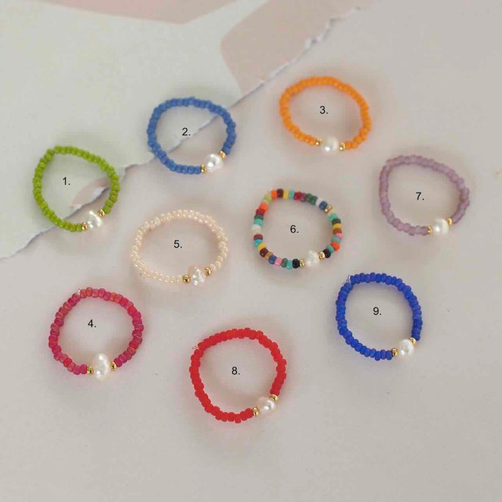 widaro ringen pearl and colour (kies je kleur)