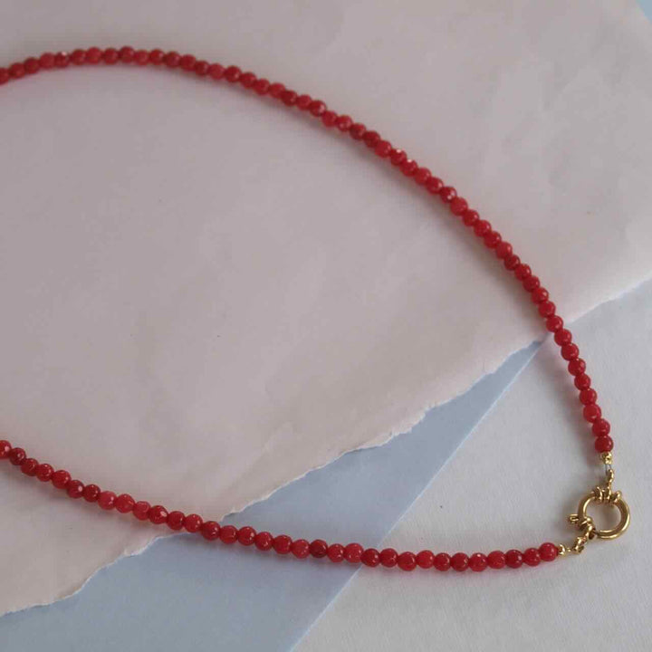 widaro ketting ruby agate