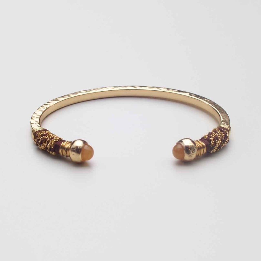 gas bijoux bangle sari gold brown