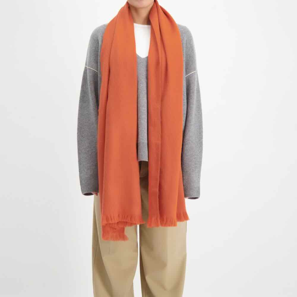 alpaca loca sjaal slim terracotta