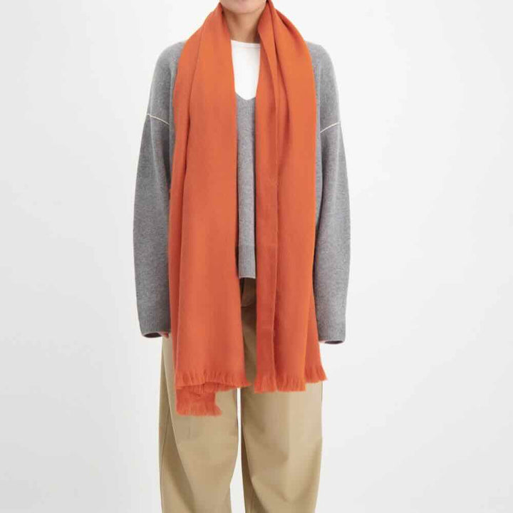 alpaca loca sjaal slim terracotta
