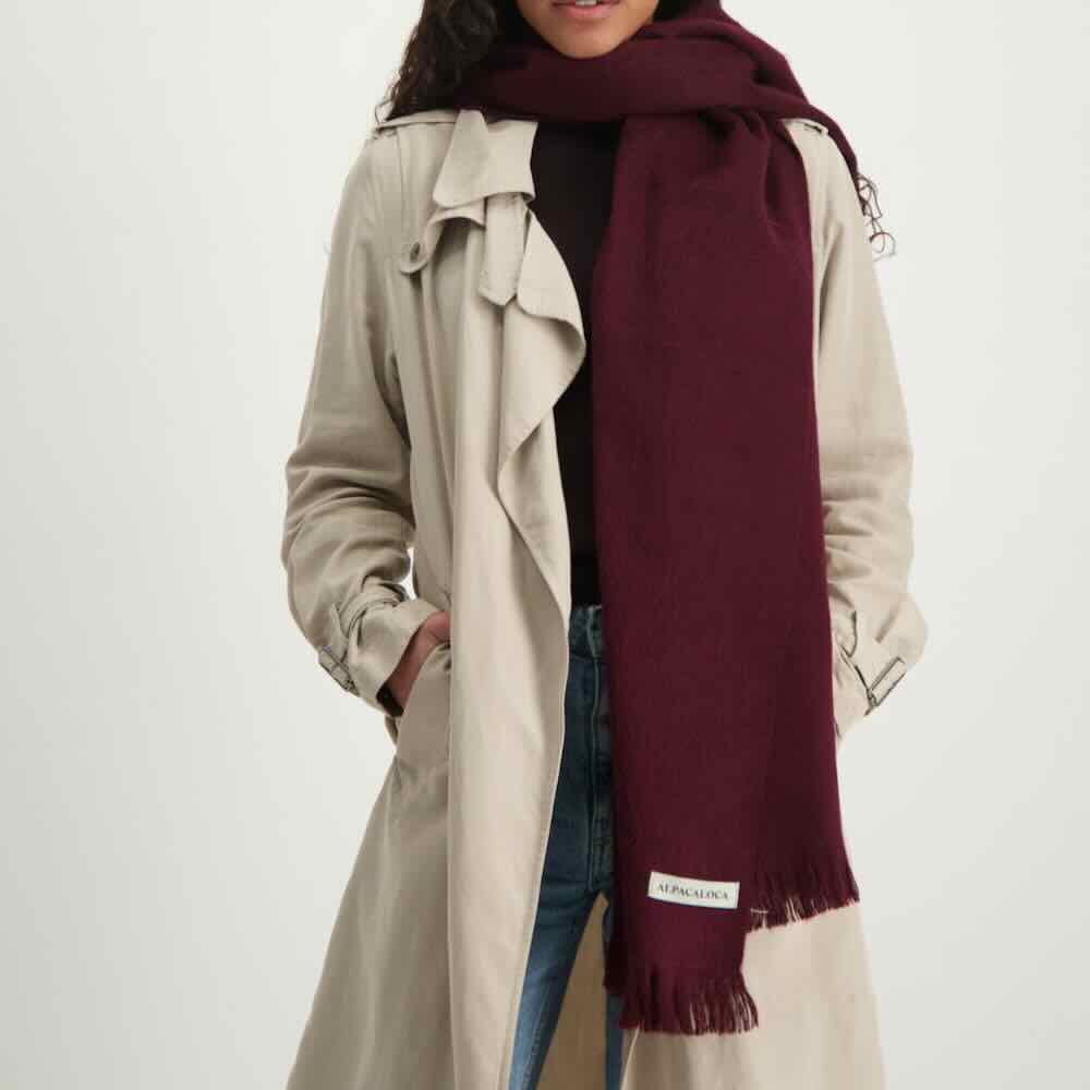 alpaca loca sjaal slim wine red