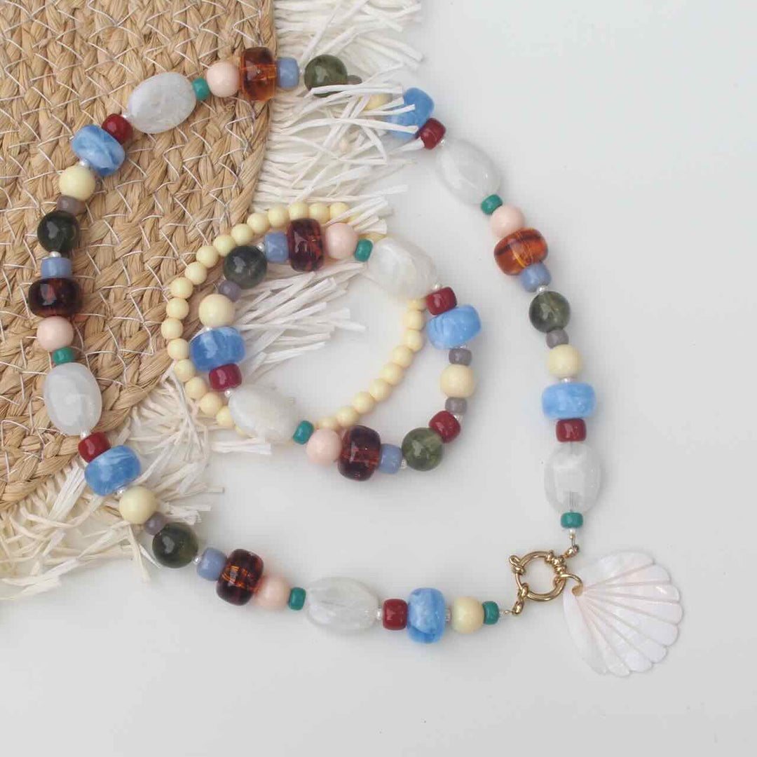 widaro ketting blue brown mix