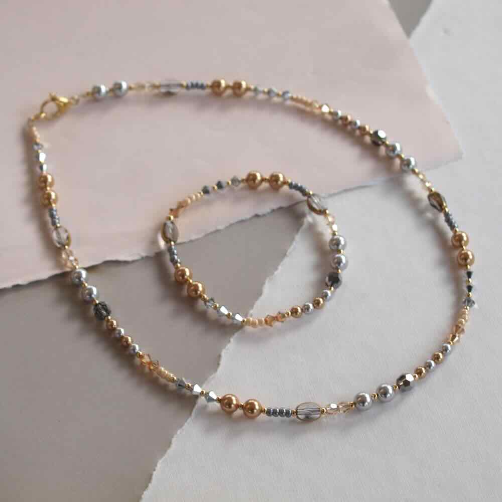 widaro ketting sparkling pearls