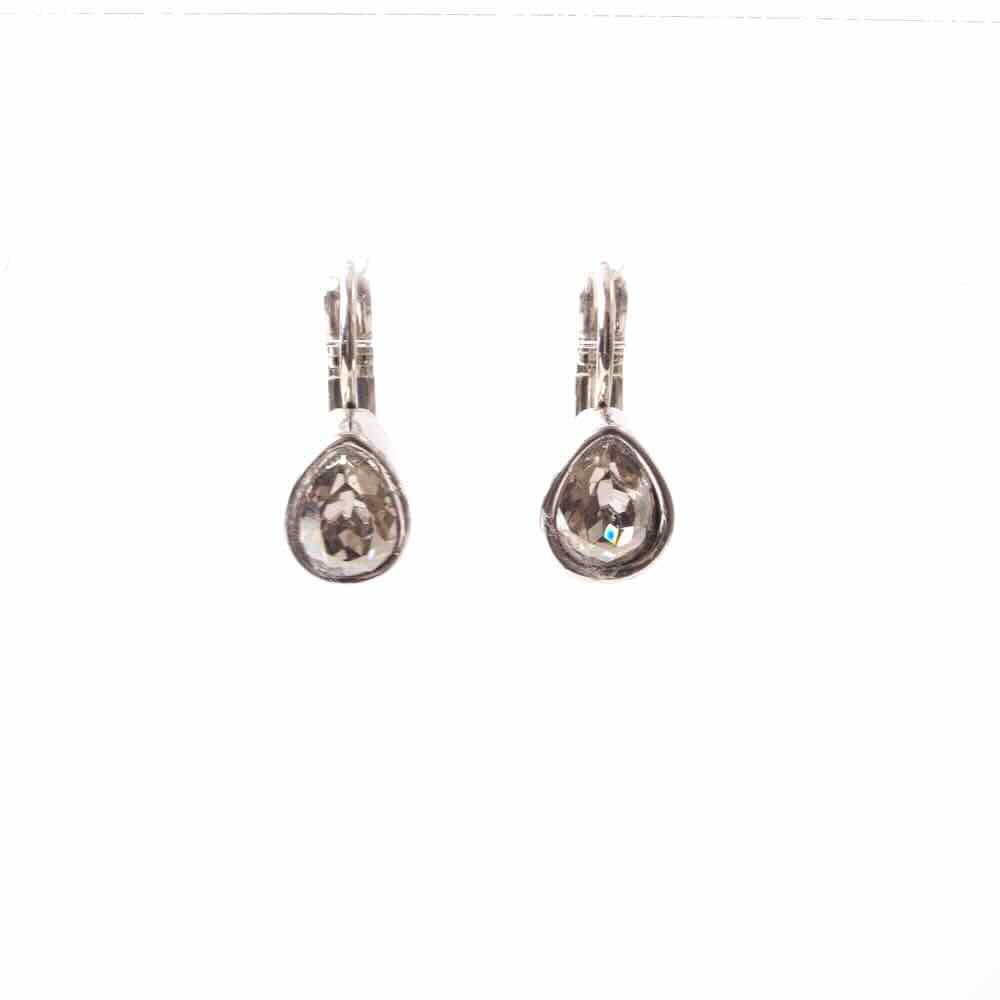 widaro oorbellen crystal silver shade drops