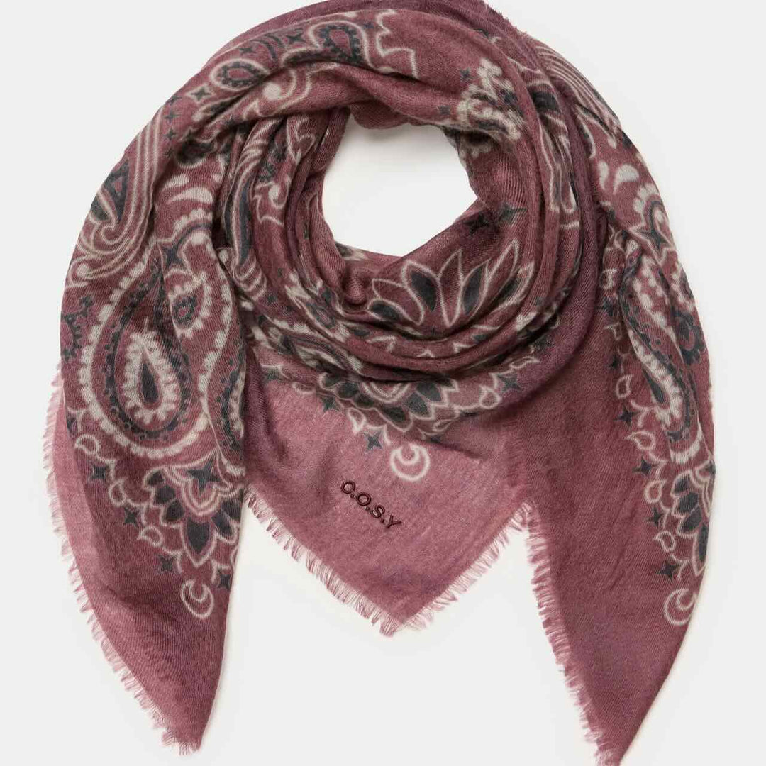 sjaalmania sjaal cosy 100% bandana syrah