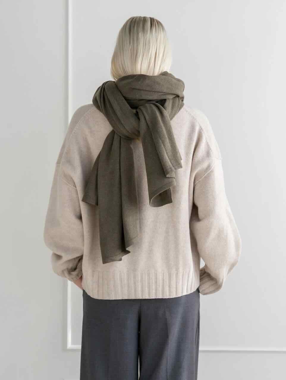 sjaalmania sjaal cosy chic olive melee