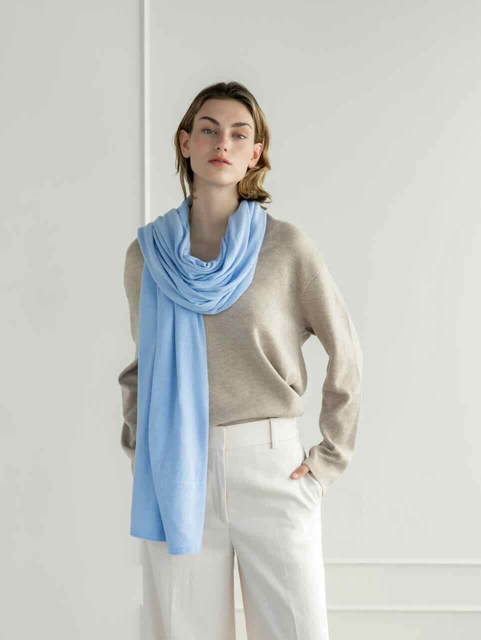 sjaalmania cosy cool baby blue