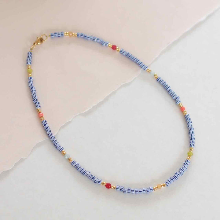 widaro ketting stripey blue pastel