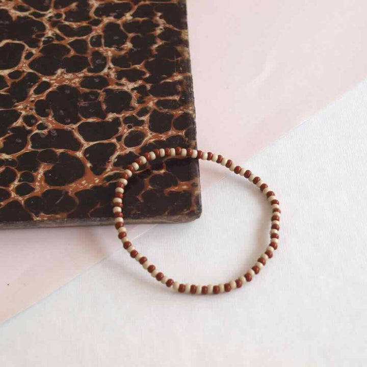 widaro armband stripey cognac brown