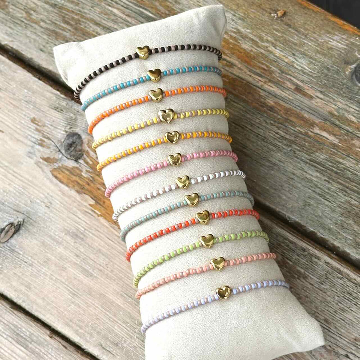 widaro armband stripey heart (kies je kleur)