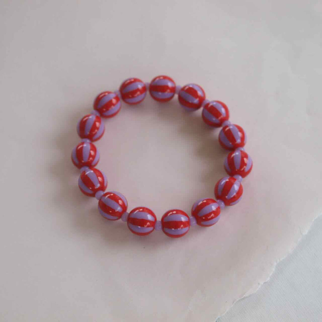 widaro armband stripey red pink (kies je kleur)