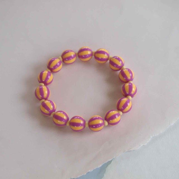widaro armband stripey purple green (kies je kleur)