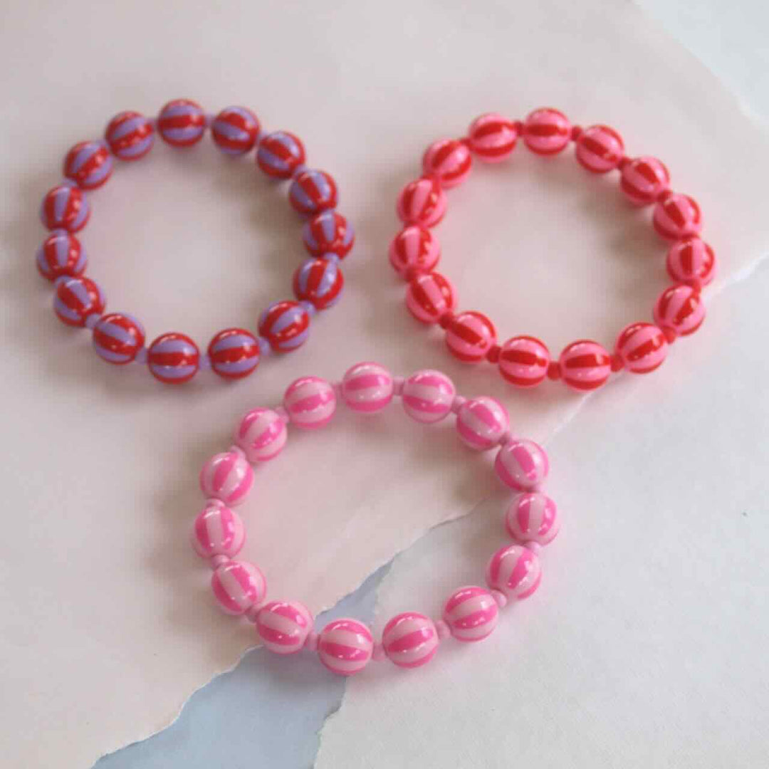 widaro armband stripey red pink (kies je kleur)