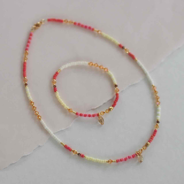 widaro ketting summer red with shiny charm