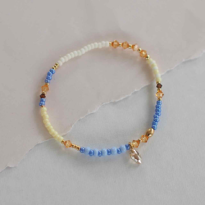 widaro armband summer blue with shiny charm