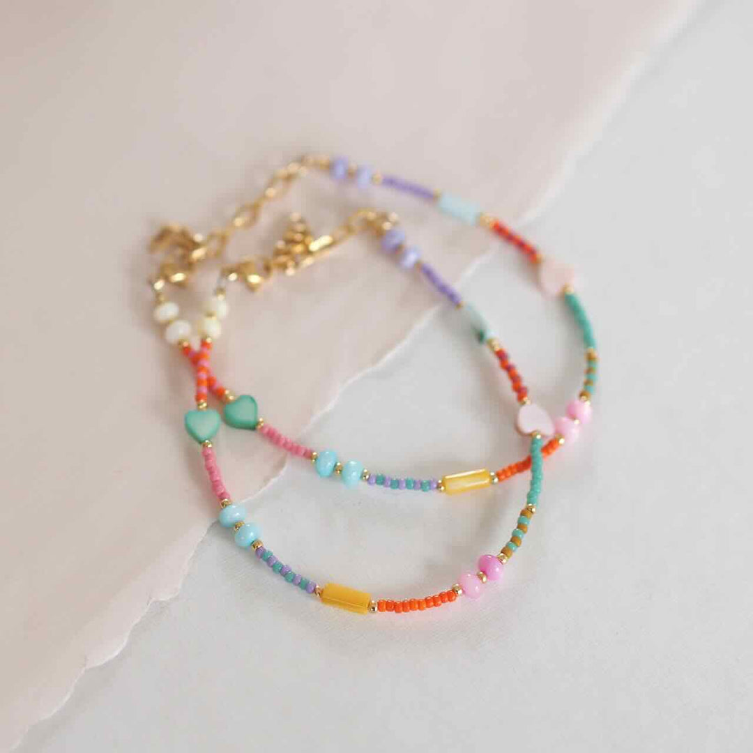widaro enkelbandje colours and beads