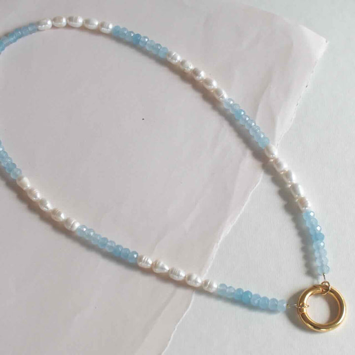 widaro brillenketting sweet blue pearls