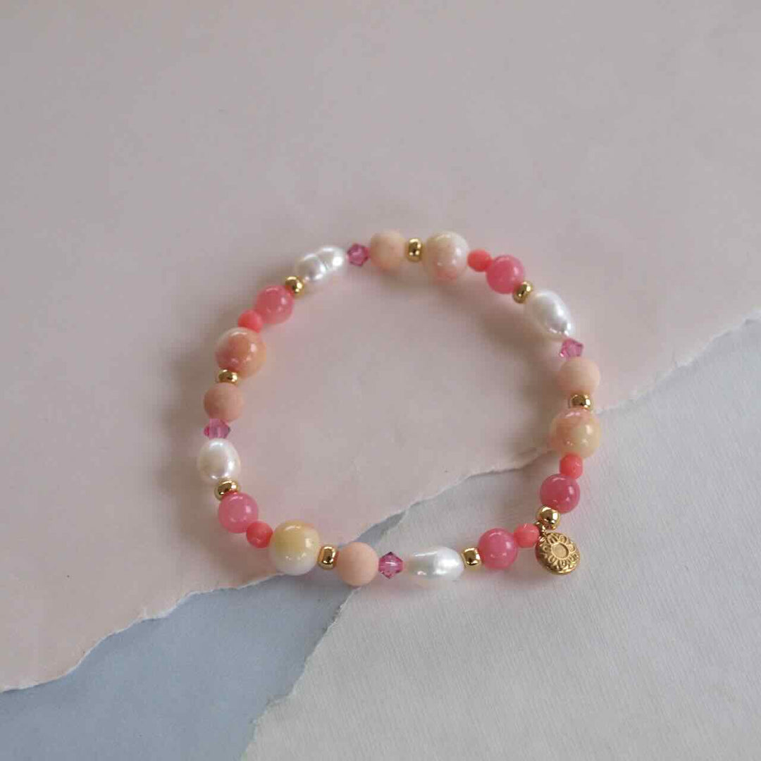 widaro armband sweet pink pearl beads