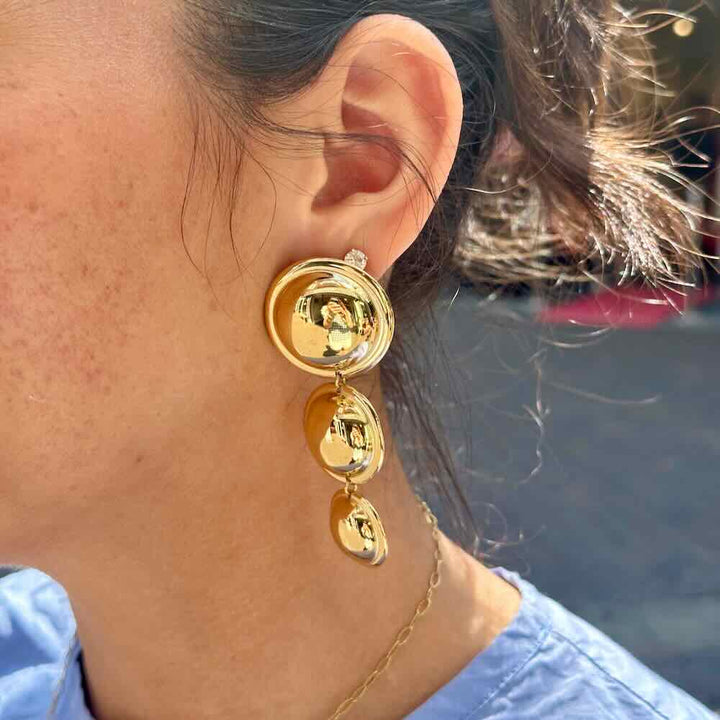 rose & camellia oorbellen three rounds
