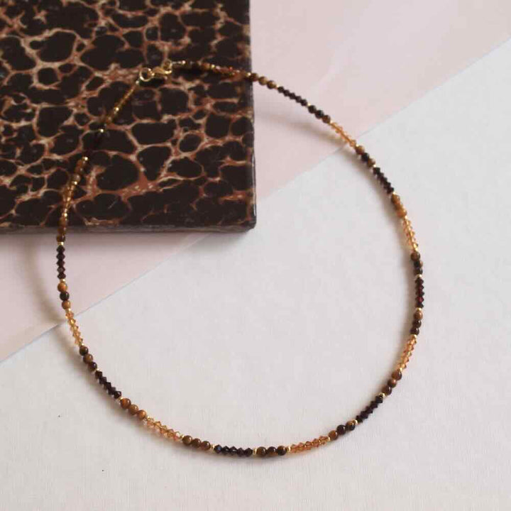 widaro ketting tiger eye beads brown (kies je soort)