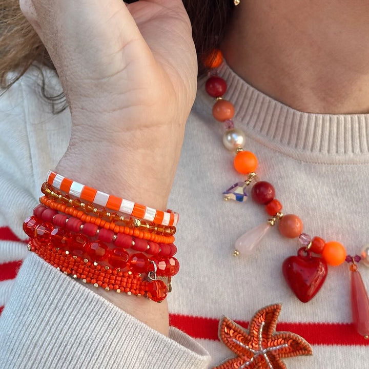widaro armband tila orange white