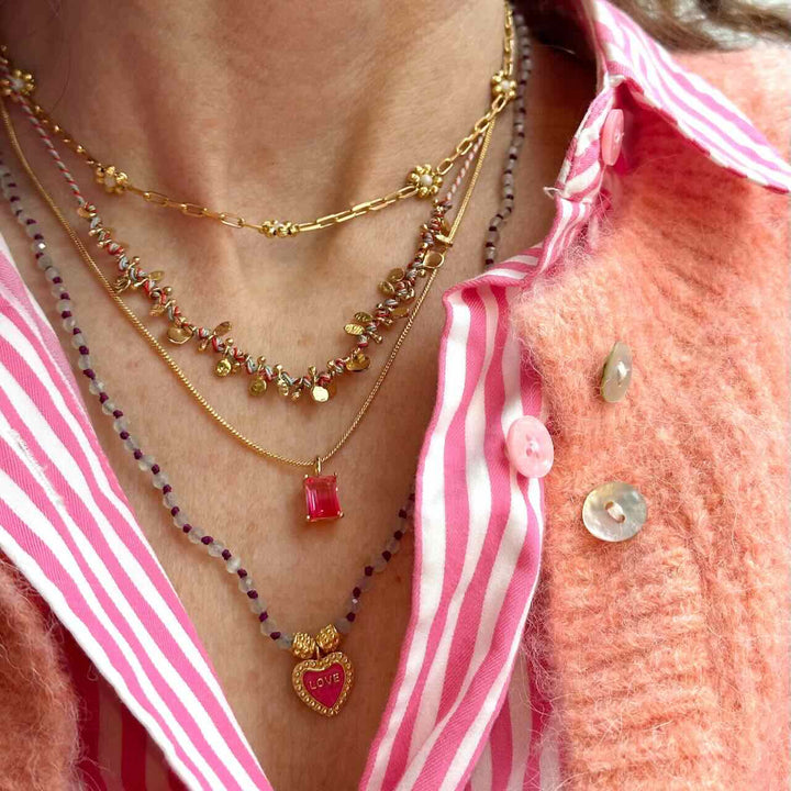 une a une ketting bloom opal