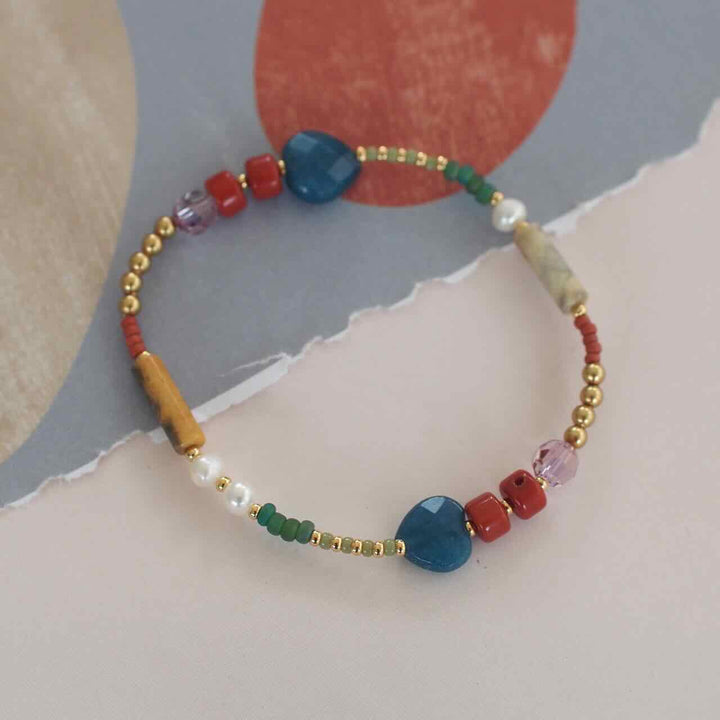 widaro armband warm colours heart