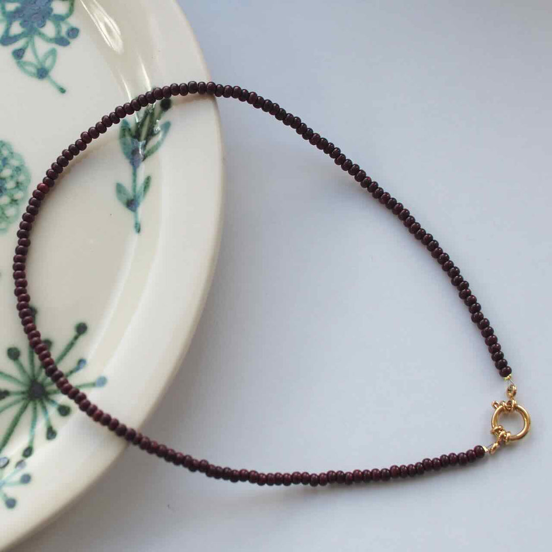 widaro ketting marmer dark wine red