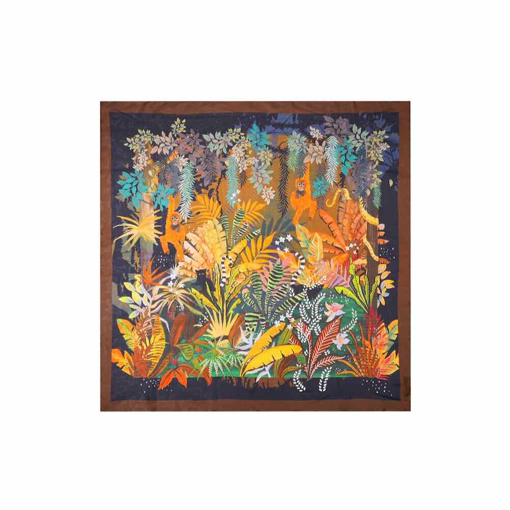Wild paris sjaal Winter jungle kaki big