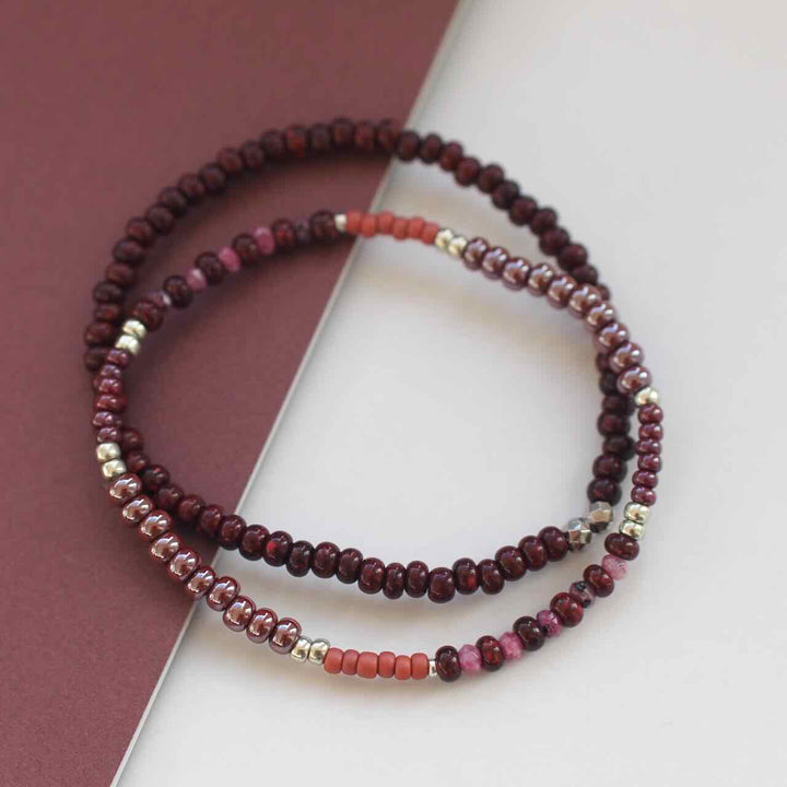widaro armband winter red tones (kies je soort)