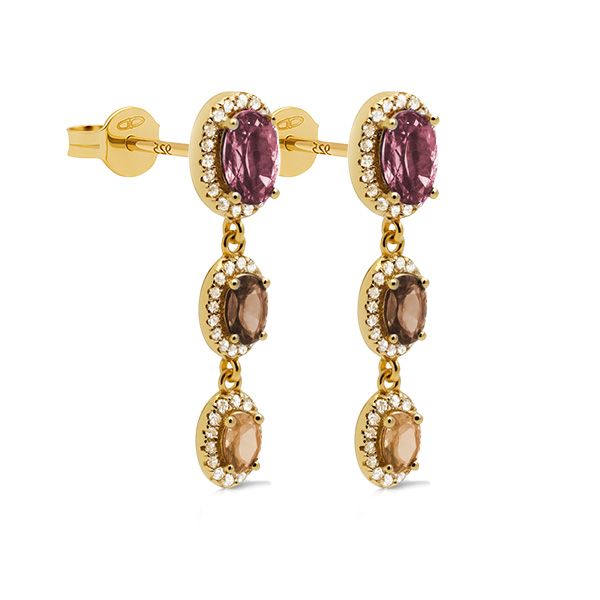 karma oorbellen symbols xl rosa wine red