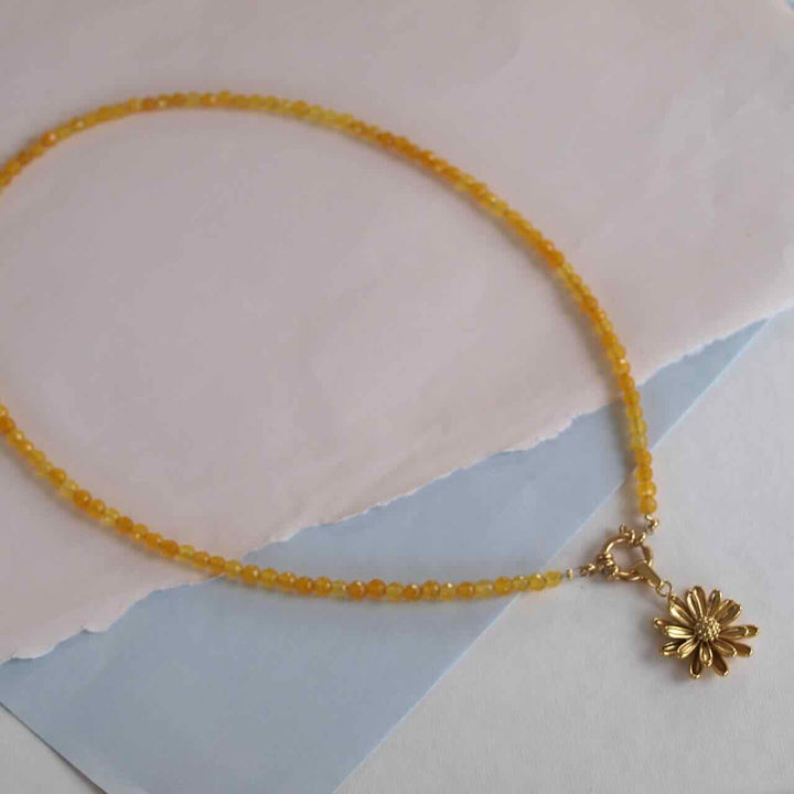 widaro ketting yellow agate