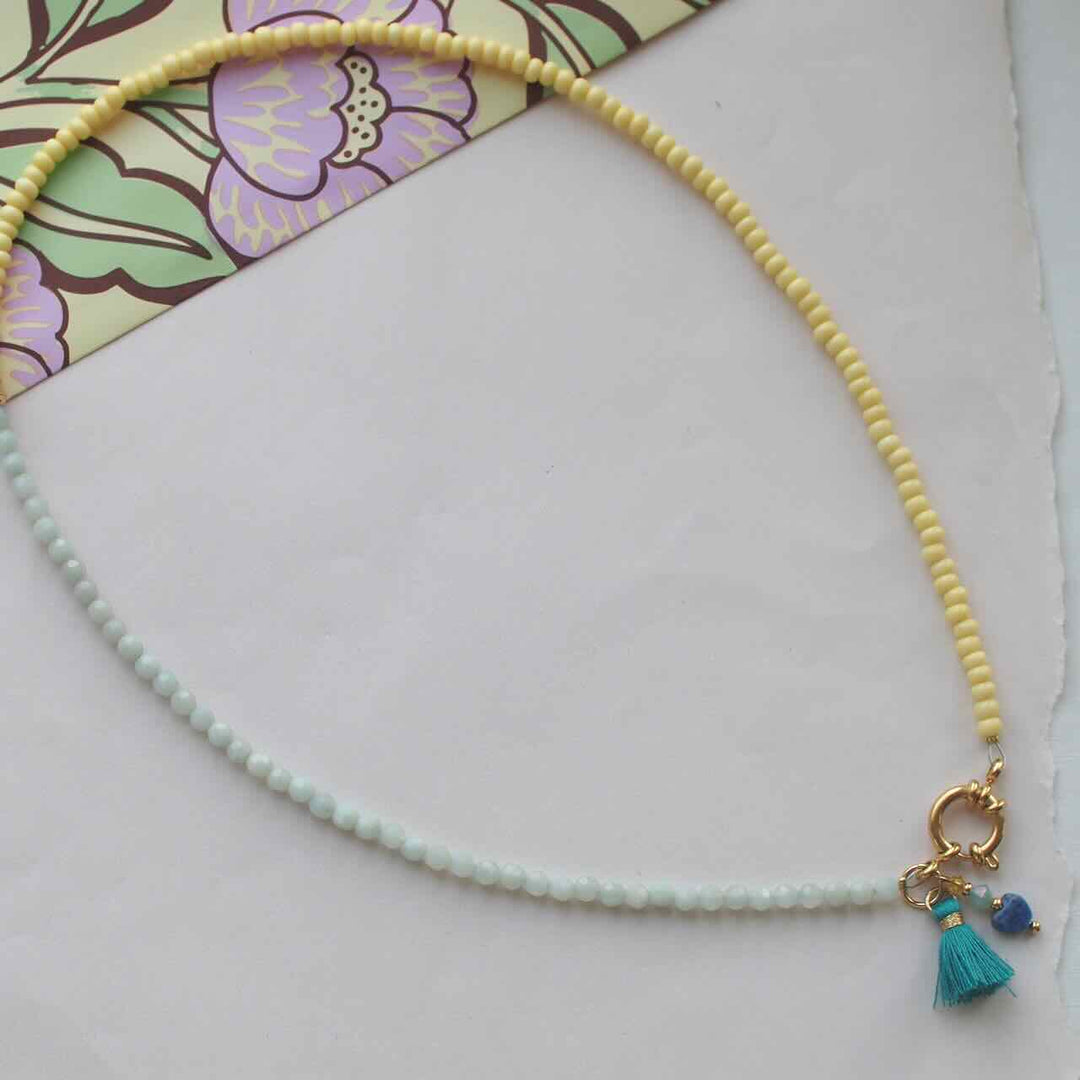 widaro ketting love the double yellow blue
