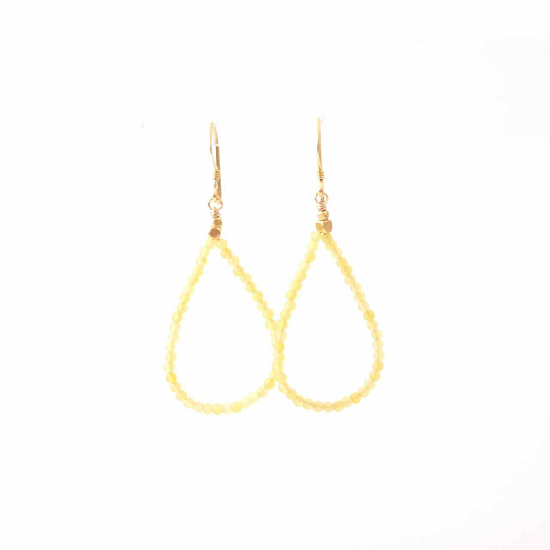 ibu jewels oorbellen olly yellow jade